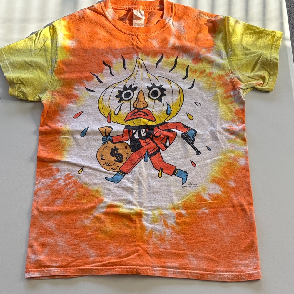 Craig Gleason Orange and Yellow Graphic Tee